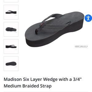 Size medium (6.5-7.5) womens platform flip flops